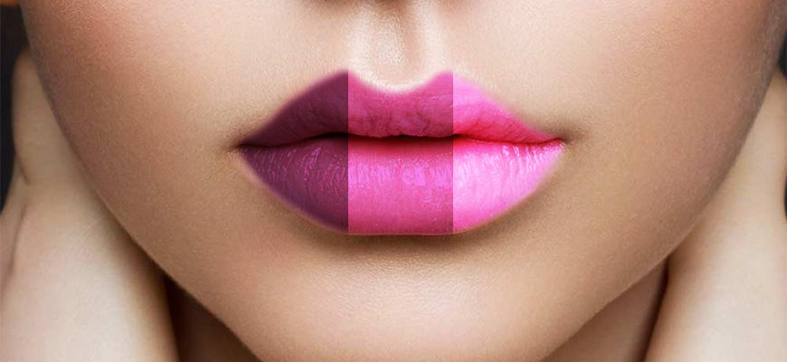 Как поменять цвет губ в фотошопе
