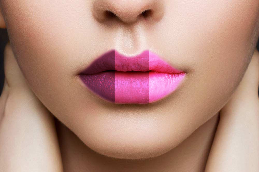 Накрасить губы на фото онлайн бесплатно фотошоп